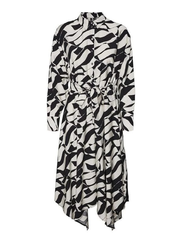 VERO MODA Women's Rayon Fit and Flare Midi Dress